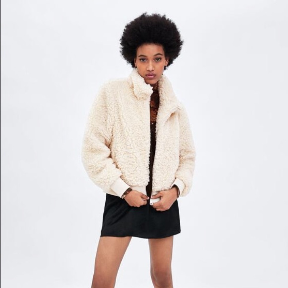 Zara faux fur bomber